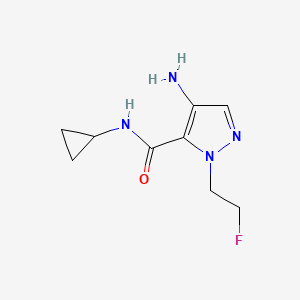 molecular formula C9H13FN4O B2841962 4-Amino-N-cyclopropyl-1-(2-fluoroethyl)-1H-pyrazole-5-carboxamide CAS No. 2101199-51-1