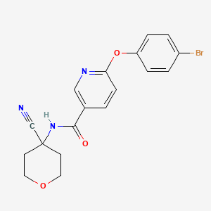 6-(4-bromophenoxy)-N-(4-cyanooxan-4-yl)pyridine-3-carboxamide