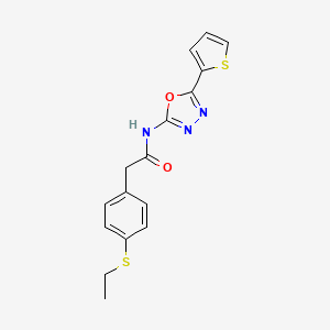 2-(4-(ethylthio)phenyl)-N-(5-(thiophen-2-yl)-1,3,4-oxadiazol-2-yl)acetamide