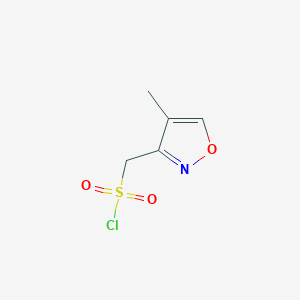 molecular formula C5H6ClNO3S B2841973 (4-Methyl-1,2-oxazol-3-yl)methanesulfonyl chloride CAS No. 2089257-65-6