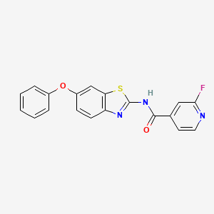 2-fluoro-N-(6-phenoxy-1,3-benzothiazol-2-yl)pyridine-4-carboxamide