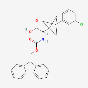 2-[3-(3-Chloro-2-methylphenyl)-1-bicyclo[1.1.1]pentanyl]-2-(9H-fluoren-9-ylmethoxycarbonylamino)acetic acid