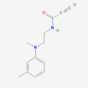 molecular formula C13H16N2O B2841986 N-[2-(N,3-Dimethylanilino)ethyl]prop-2-ynamide CAS No. 2411298-70-7