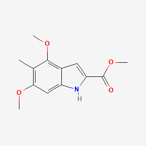 molecular formula C13H15NO4 B2841987 methyl 4,6-dimethoxy-5-methyl-1H-indole-2-carboxylate CAS No. 887361-16-2