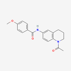 molecular formula C19H20N2O3 B2841988 N-(1-乙酰-3,4-二氢-2H-喹啉-6-基)-4-甲氧基苯甲酰胺 CAS No. 941915-06-6