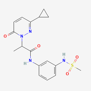 2-(3-cyclopropyl-6-oxopyridazin-1(6H)-yl)-N-(3-(methylsulfonamido)phenyl)propanamide