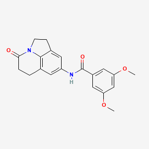 molecular formula C20H20N2O4 B2841996 3,5-dimethoxy-N-(4-oxo-2,4,5,6-tetrahydro-1H-pyrrolo[3,2,1-ij]quinolin-8-yl)benzamide CAS No. 898461-93-3