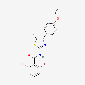 molecular formula C19H16F2N2O2S B2841997 N-[4-(4-ethoxyphenyl)-5-methyl-1,3-thiazol-2-yl]-2,6-difluorobenzamide CAS No. 536733-19-4