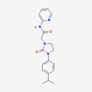 molecular formula C19H22N4O2 B2841999 2-(3-(4-isopropylphenyl)-2-oxoimidazolidin-1-yl)-N-(pyridin-2-yl)acetamide CAS No. 1327210-15-0