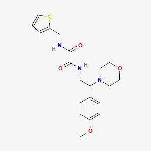 molecular formula C20H25N3O4S B2842001 N1-(2-(4-methoxyphenyl)-2-morpholinoethyl)-N2-(thiophen-2-ylmethyl)oxalamide CAS No. 941976-89-2