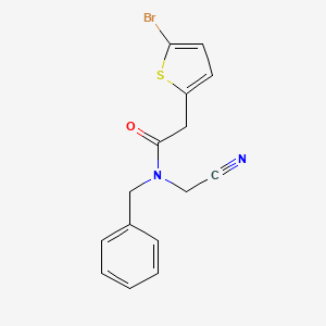 molecular formula C15H13BrN2OS B2842006 N-benzyl-2-(5-bromothiophen-2-yl)-N-(cyanomethyl)acetamide CAS No. 1375975-63-5