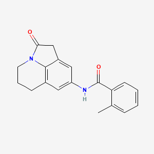 2-Methyl-N-(2-oxo-1-azatricyclo[6.3.1.04,12]dodeca-4,6,8(12)-trien-6-yl)benzamide