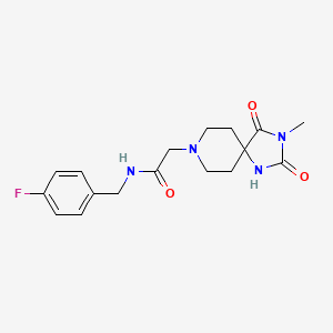 molecular formula C17H21FN4O3 B2842016 N-(4-fluorobenzyl)-2-(3-methyl-2,4-dioxo-1,3,8-triazaspiro[4.5]decan-8-yl)acetamide CAS No. 941970-46-3