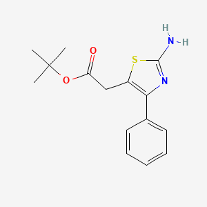 molecular formula C15H18N2O2S B2842019 Tert-butyl 2-(2-amino-4-phenyl-1,3-thiazol-5-yl)acetate CAS No. 2287311-54-8