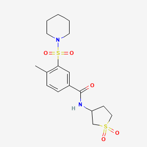 N-(1,1-dioxidotetrahydro-3-thienyl)-4-methyl-3-(1-piperidinylsulfonyl)benzamide