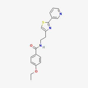 molecular formula C19H19N3O2S B2842031 4-ethoxy-N-[2-(2-pyridin-3-yl-1,3-thiazol-4-yl)ethyl]benzamide CAS No. 863513-39-7