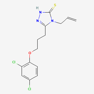 molecular formula C14H15Cl2N3OS B2842038 4-allyl-5-[3-(2,4-dichlorophenoxy)propyl]-4H-1,2,4-triazole-3-thiol CAS No. 433327-62-9