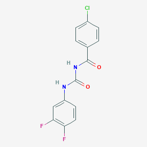 molecular formula C14H9ClF2N2O2 B284204 N-(4-chlorobenzoyl)-N'-(3,4-difluorophenyl)urea 