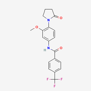 N-(3-methoxy-4-(2-oxopyrrolidin-1-yl)phenyl)-4-(trifluoromethyl)benzamide