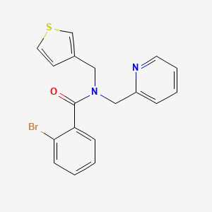 molecular formula C18H15BrN2OS B2842053 2-bromo-N-(pyridin-2-ylmethyl)-N-(thiophen-3-ylmethyl)benzamide CAS No. 1235626-77-3