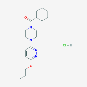 Cyclohexyl(4-(6-propoxypyridazin-3-yl)piperazin-1-yl)methanone hydrochloride