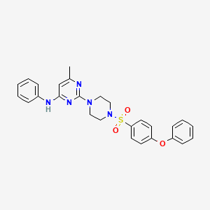 6-methyl-2-(4-((4-phenoxyphenyl)sulfonyl)piperazin-1-yl)-N-phenylpyrimidin-4-amine