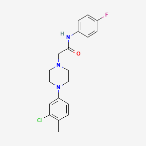 molecular formula C19H21ClFN3O B2842065 2-[4-(3-氯-4-甲基苯基)哌嗪-1-基]-N-(4-氟苯基)乙酰胺 CAS No. 890603-15-3