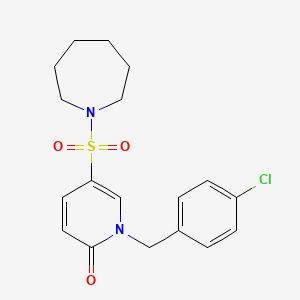 5-(azepan-1-ylsulfonyl)-1-(4-chlorobenzyl)pyridin-2(1H)-one
