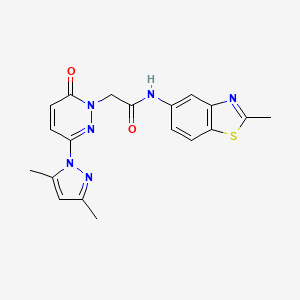 2-(3-(3,5-dimethyl-1H-pyrazol-1-yl)-6-oxopyridazin-1(6H)-yl)-N-(2-methylbenzo[d]thiazol-5-yl)acetamide