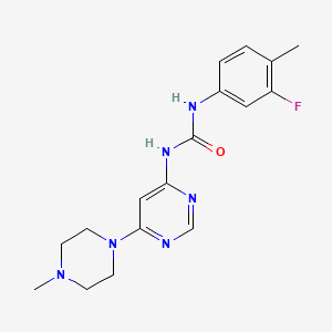 1-(3-Fluoro-4-methylphenyl)-3-(6-(4-methylpiperazin-1-yl)pyrimidin-4-yl)urea