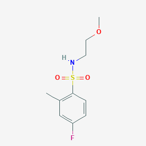 molecular formula C10H14FNO3S B284208 4-fluoro-N-(2-methoxyethyl)-2-methylbenzenesulfonamide 