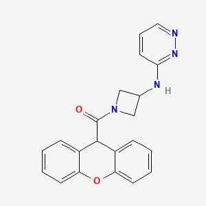molecular formula C21H18N4O2 B2842080 N-[1-(9H-xanthene-9-carbonyl)azetidin-3-yl]pyridazin-3-amine CAS No. 2097866-86-7