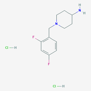 molecular formula C12H18Cl2F2N2 B2842082 1-(2,4-Difluorobenzyl)piperidin-4-amine dihydrochloride CAS No. 1286274-01-8