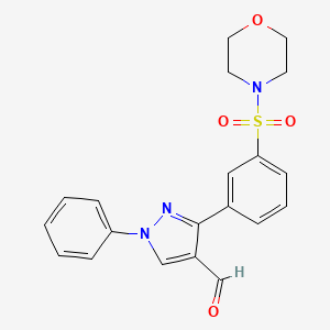 3-(3-Morpholin-4-ylsulfonylphenyl)-1-phenylpyrazole-4-carbaldehyde