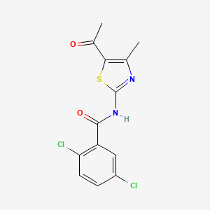 molecular formula C13H10Cl2N2O2S B2842086 N-(5-acetyl-4-methylthiazol-2-yl)-2,5-dichlorobenzamide CAS No. 476282-24-3