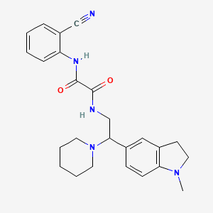 N1-(2-cyanophenyl)-N2-(2-(1-methylindolin-5-yl)-2-(piperidin-1-yl)ethyl)oxalamide