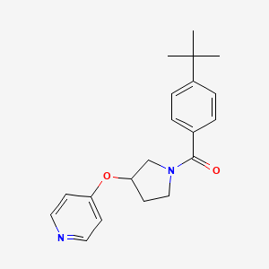 molecular formula C20H24N2O2 B2842112 (4-(Tert-butyl)phenyl)(3-(pyridin-4-yloxy)pyrrolidin-1-yl)methanone CAS No. 2034617-03-1