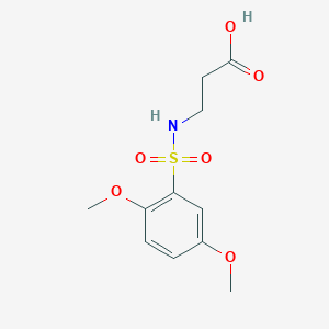 molecular formula C11H15NO6S B284212 N-[(2,5-dimethoxyphenyl)sulfonyl]-beta-alanine 