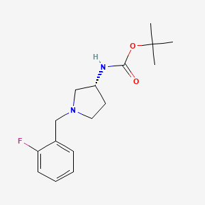 molecular formula C16H23FN2O2 B2842122 (R)-tert-Butyl 1-(2-fluorobenzyl)pyrrolidin-3-ylcarbamate CAS No. 876162-21-9