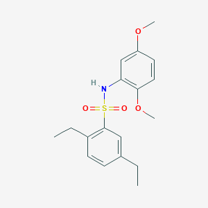 molecular formula C18H23NO4S B284213 N-(2,5-dimethoxyphenyl)-2,5-diethylbenzenesulfonamide 