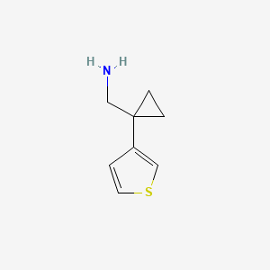 molecular formula C8H11NS B2842143 {[1-(3-Thienyl)cyclopropyl]methyl}amine CAS No. 1368118-35-7