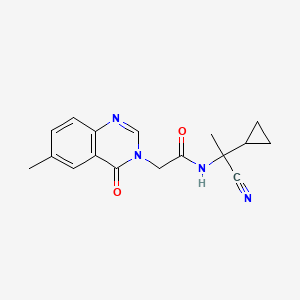 molecular formula C17H18N4O2 B2842145 N-(1-cyano-1-cyclopropylethyl)-2-(6-methyl-4-oxo-3,4-dihydroquinazolin-3-yl)acetamide CAS No. 1197543-57-9