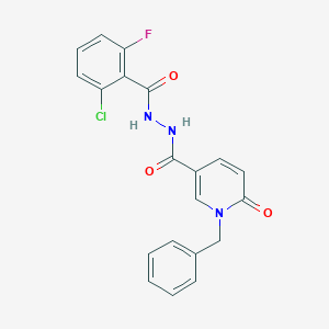 1-benzyl-N'-(2-chloro-6-fluorobenzoyl)-6-oxo-1,6-dihydropyridine-3-carbohydrazide