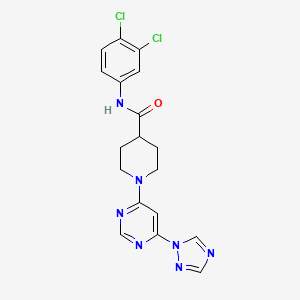 1-(6-(1H-1,2,4-triazol-1-yl)pyrimidin-4-yl)-N-(3,4-dichlorophenyl)piperidine-4-carboxamide