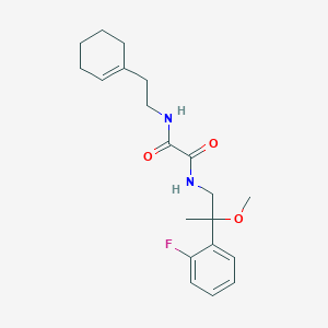 molecular formula C20H27FN2O3 B2842237 N1-(2-(cyclohex-1-en-1-yl)ethyl)-N2-(2-(2-fluorophenyl)-2-methoxypropyl)oxalamide CAS No. 1706151-50-9