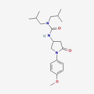 1,1-Diisobutyl-3-(1-(4-methoxyphenyl)-5-oxopyrrolidin-3-yl)urea
