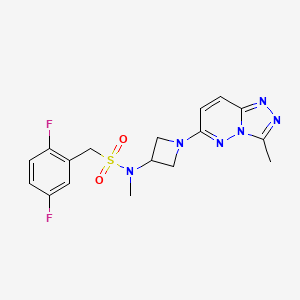 molecular formula C17H18F2N6O2S B2842254 1-(2,5-difluorophenyl)-N-methyl-N-(1-(3-methyl-[1,2,4]triazolo[4,3-b]pyridazin-6-yl)azetidin-3-yl)methanesulfonamide CAS No. 2320681-89-6