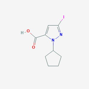 2-Cyclopentyl-5-iodopyrazole-3-carboxylic acid
