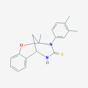 3-(3,4-dimethylphenyl)-2-methyl-5,6-dihydro-2H-2,6-methanobenzo[g][1,3,5]oxadiazocine-4(3H)-thione