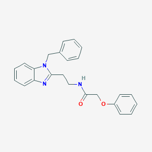 molecular formula C24H23N3O2 B284227 N-[2-(1-benzyl-1H-benzimidazol-2-yl)ethyl]-2-phenoxyacetamide 